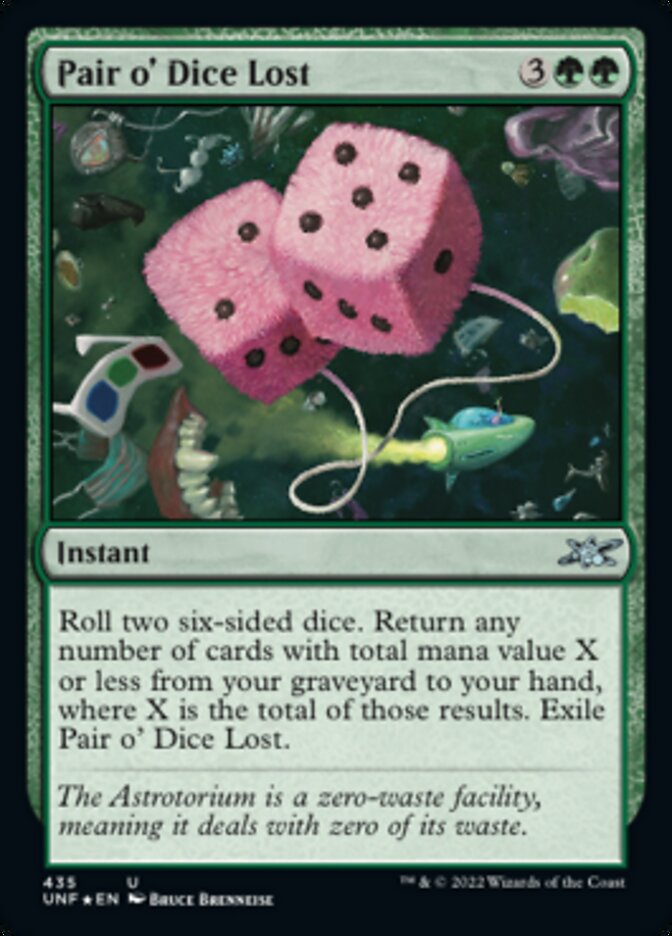 Pair o' Dice Lost (Galaxy Foil) [Unfinity] | Yard's Games Ltd