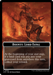 Bounty: Lord Fajjal // Bounty Rules Double-Sided Token [Outlaws of Thunder Junction Commander Tokens] | Yard's Games Ltd