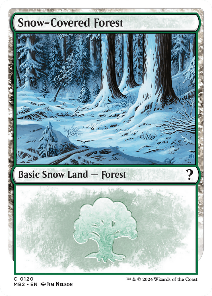 Snow-Covered Forest (White Border) [Mystery Booster 2] | Yard's Games Ltd