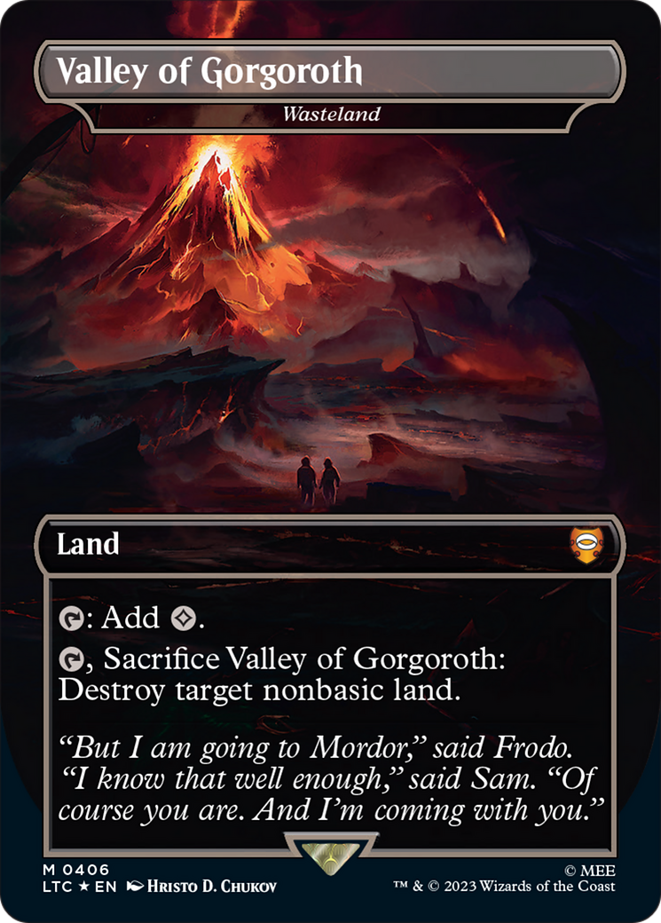 Valley of Gorgoroth - Wasteland (Surge Foil Realms and Relics) [The Lord of the Rings: Tales of Middle-Earth Commander] | Yard's Games Ltd