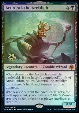 Acererak the Archlich [Dungeons & Dragons: Adventures in the Forgotten Realms Prerelease Promos] | Yard's Games Ltd