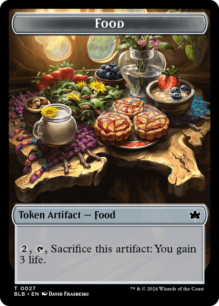 Food // Bushy Bodyguard Double-Sided Token [Bloomburrow Tokens] | Yard's Games Ltd