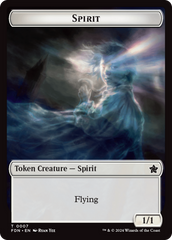 Spirit // Cat (0001) Doubled-Sided Token [Foundations Tokens] | Yard's Games Ltd