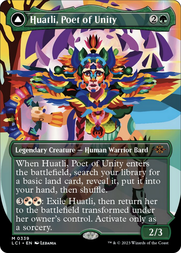 Huatli, Poet of Unity // Roar of the Fifth People (Borderless) [The Lost Caverns of Ixalan] | Yard's Games Ltd