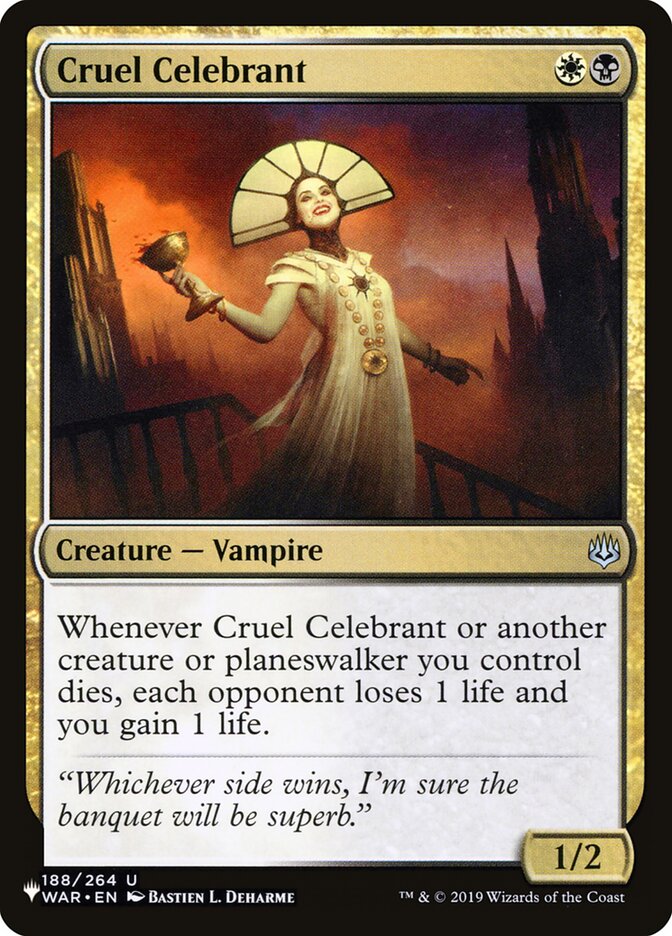 Cruel Celebrant [The List] | Yard's Games Ltd