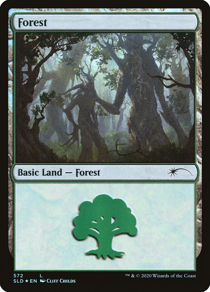 Forest (Tree Hugging) (572) [Secret Lair Drop Promos] | Yard's Games Ltd