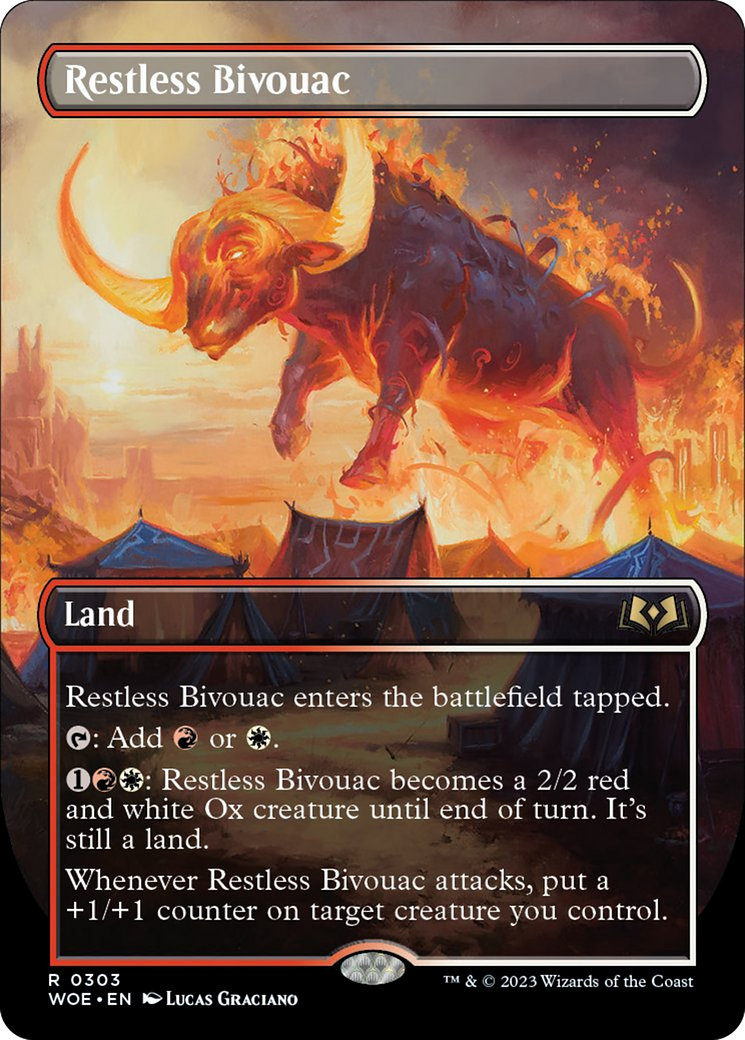 Restless Bivouac (Borderless Alternate Art) [Wilds of Eldraine] | Yard's Games Ltd