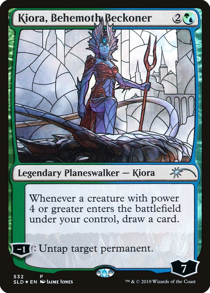 Kiora, Behemoth Beckoner (Stained Glass) [Secret Lair Drop Promos] | Yard's Games Ltd