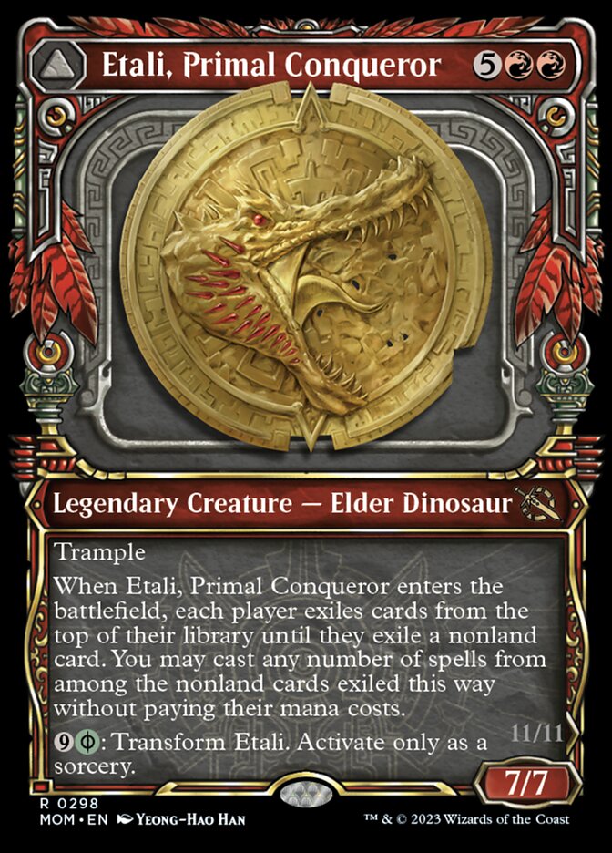 Etali, Primal Conqueror // Etali, Primal Sickness (Showcase Planar Booster Fun) [March of the Machine] | Yard's Games Ltd