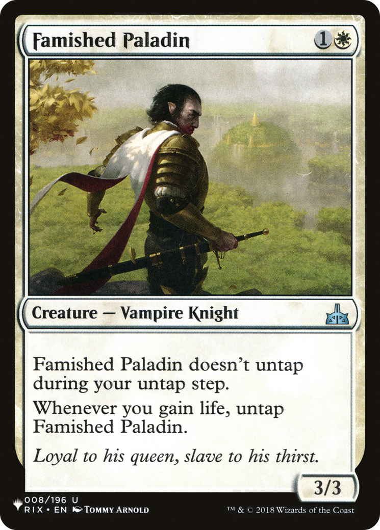 Famished Paladin [The List] | Yard's Games Ltd