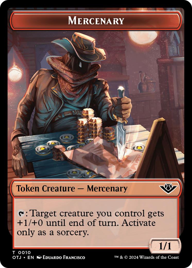 Mercenary // Construct Double-Sided Token [Outlaws of Thunder Junction Tokens] | Yard's Games Ltd