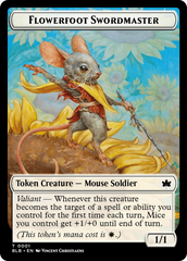 Rabbit // Flowerfoot Swordmaster Double-Sided Token [Bloomburrow Tokens] | Yard's Games Ltd