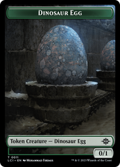 Dinosaur Egg // Dinosaur (0010) Double-Sided Token [The Lost Caverns of Ixalan Tokens] | Yard's Games Ltd