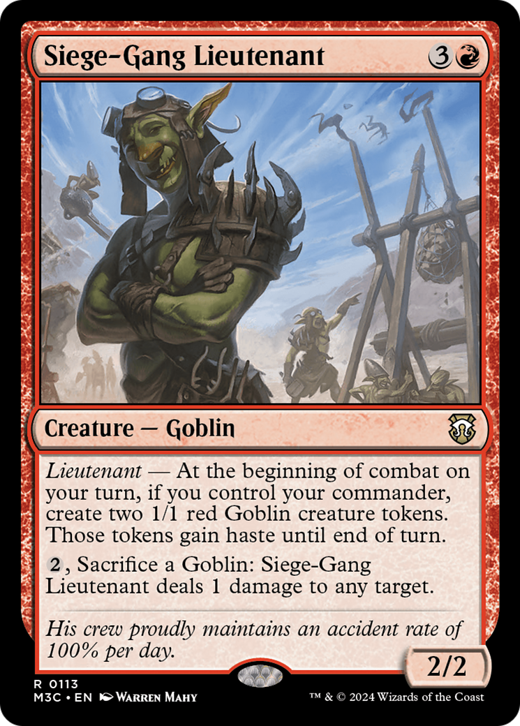 Siege-Gang Lieutenant [Modern Horizons 3 Commander] | Yard's Games Ltd