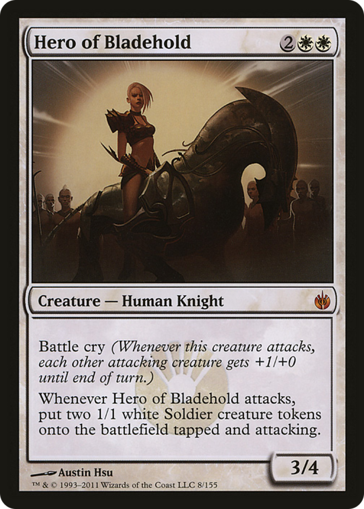 Hero of Bladehold (Mirrodin Besieged) (Oversized) [Oversize Cards] | Yard's Games Ltd