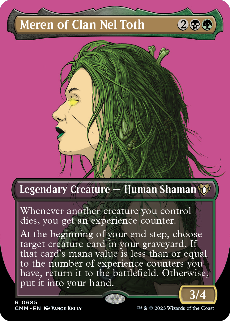 Meren of Clan Nel Toth (Borderless Profile) [Commander Masters] | Yard's Games Ltd