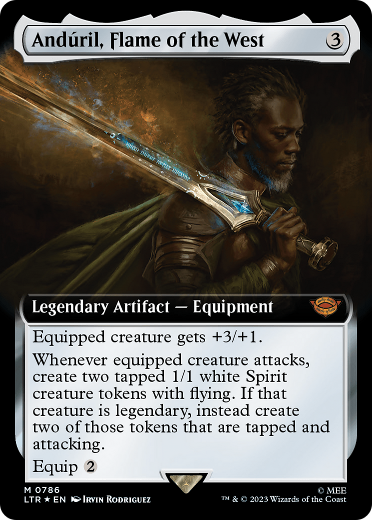 Anduril, Flame of the West (Extended Art) (Surge Foil) [The Lord of the Rings: Tales of Middle-Earth] | Yard's Games Ltd