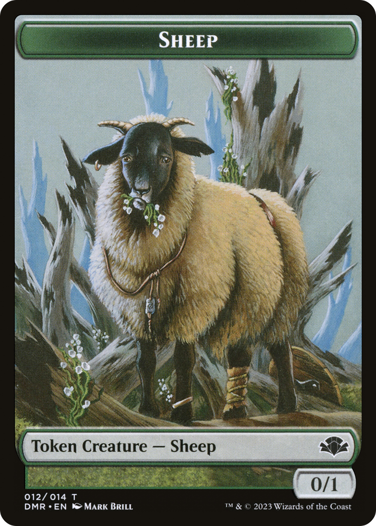 Sheep Token [Dominaria Remastered Tokens] | Yard's Games Ltd