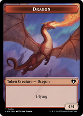 Dragon // Kor Ally Double-Sided Token [Commander Masters Tokens] | Yard's Games Ltd