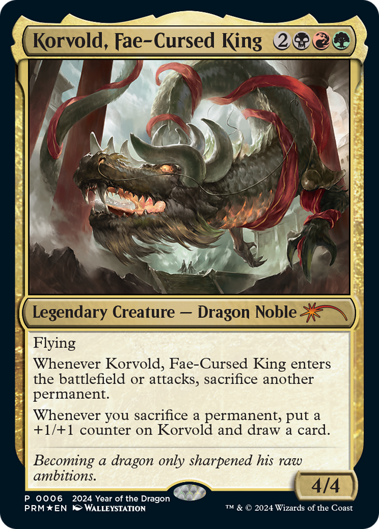 Korvold, Fae-Cursed King (Year of the Dragon 2024) [Standard Showdown Promos] | Yard's Games Ltd