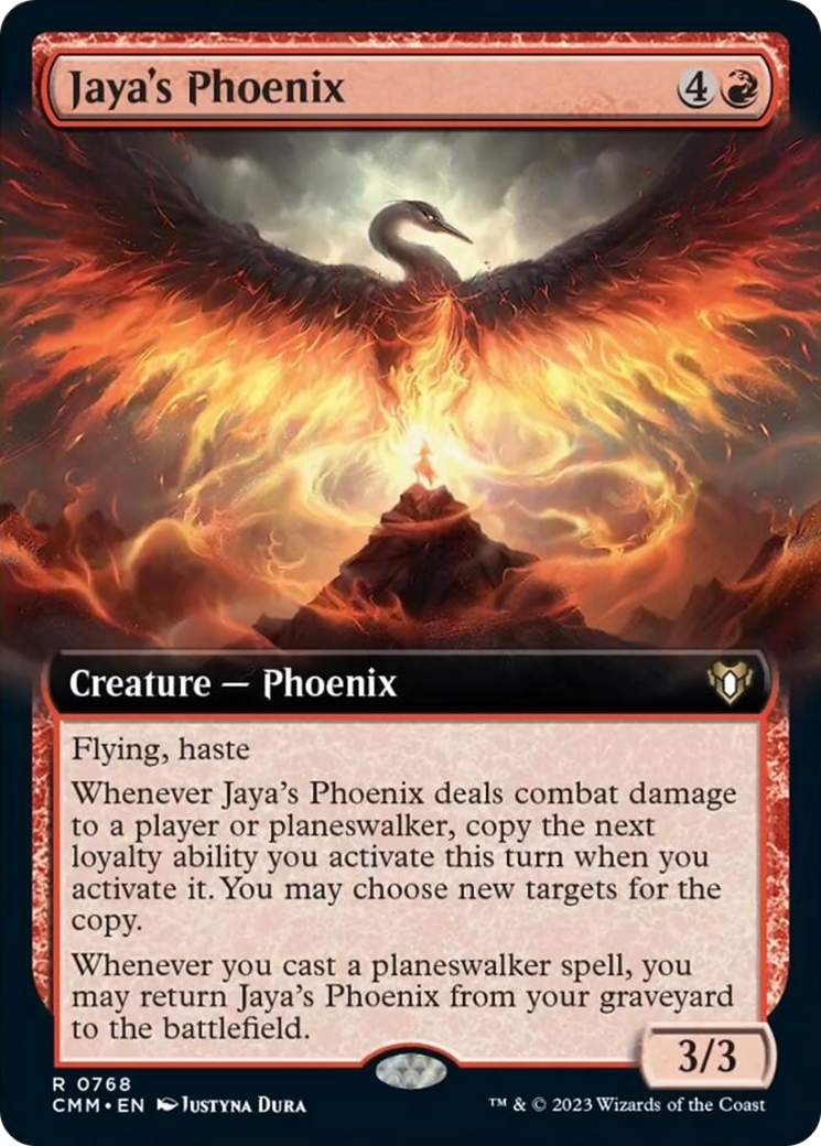 Jaya's Phoenix (Extended Art) [Commander Masters] | Yard's Games Ltd