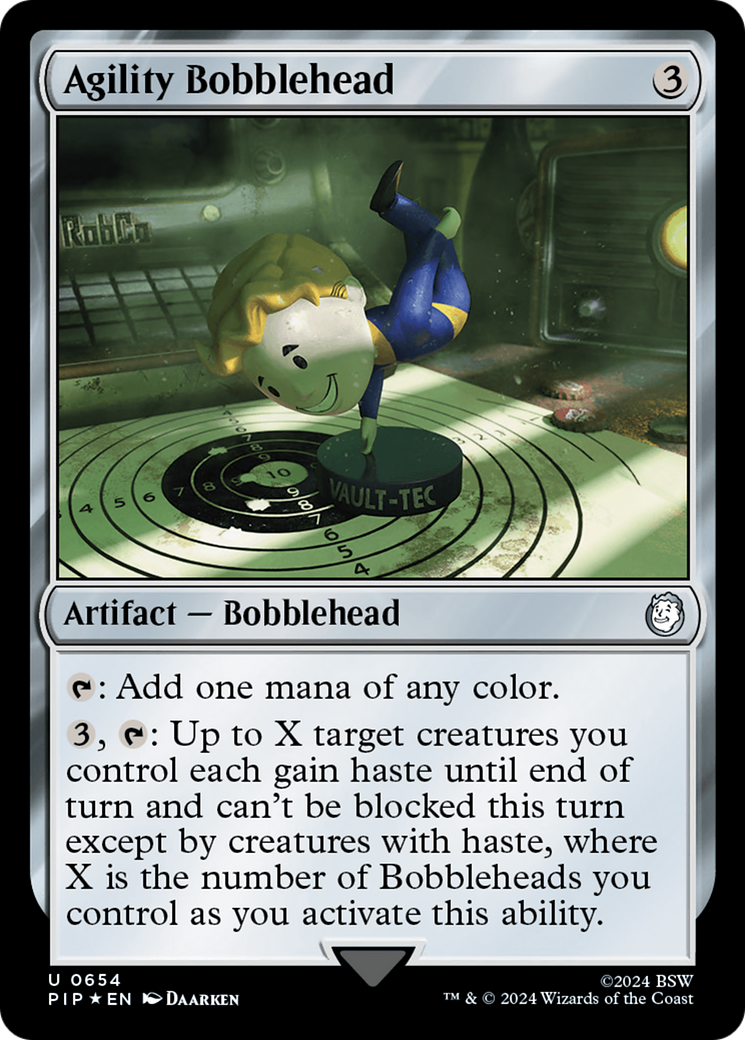 Agility Bobblehead (Surge Foil) [Fallout] | Yard's Games Ltd