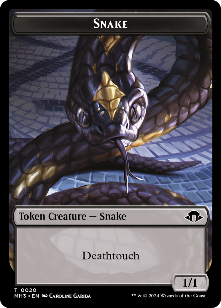 Snake Token [Modern Horizons 3 Tokens] | Yard's Games Ltd