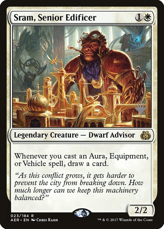 Sram, Senior Edificer [Aether Revolt Promos] | Yard's Games Ltd