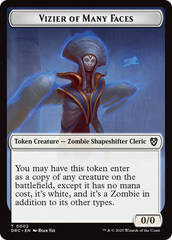 Angel of Sanctions // Vizier of Many Faces Double-Sided Token [Aetherdrift Commander] | Yard's Games Ltd