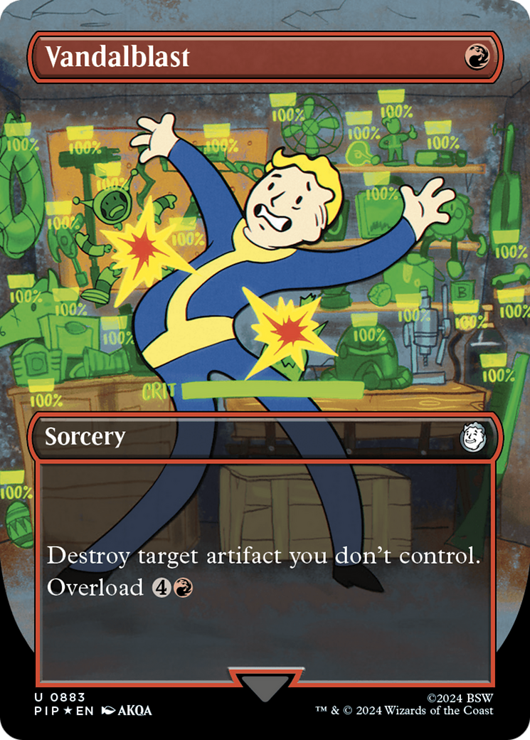 Vandalblast (Borderless) (Surge Foil) [Fallout] | Yard's Games Ltd