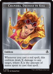 Human (0014) // Emblem - Chandra, Dressed to Kill Double-Sided Token [Innistrad Remastered Tokens] | Yard's Games Ltd