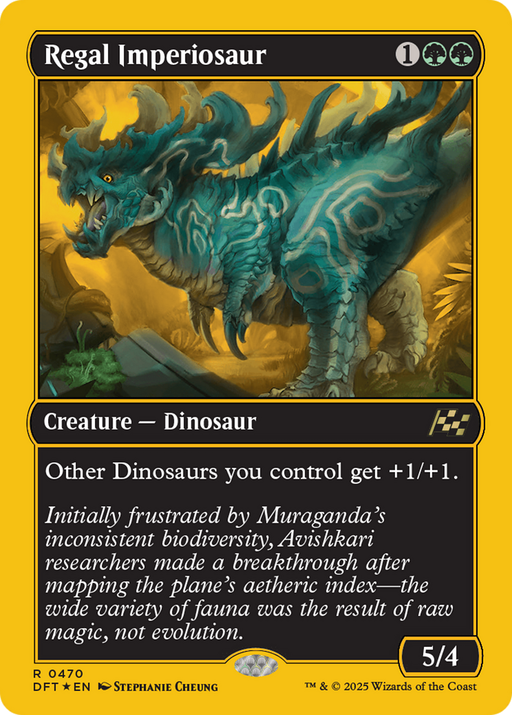 Regal Imperiosaur (First-Place Foil) [Aetherdrift] | Yard's Games Ltd