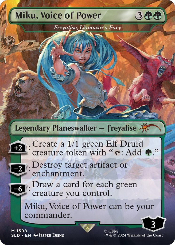 Miku, Voice of Power - Freyalise, Llanowar's Fury [Secret Lair Drop Series] | Yard's Games Ltd