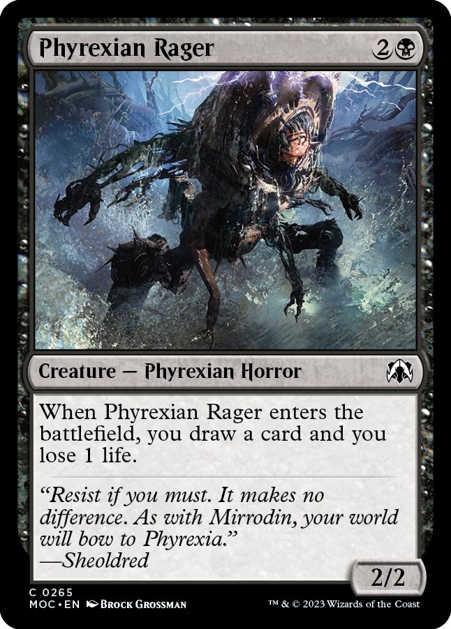 Phyrexian Rager [March of the Machine Commander] | Yard's Games Ltd