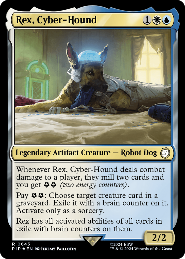 Rex, Cyber-Hound (Surge Foil) [Fallout] | Yard's Games Ltd