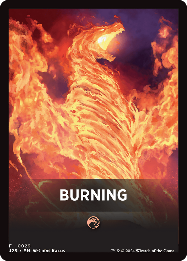 Burning Theme Card [Foundations Jumpstart Front Cards] | Yard's Games Ltd