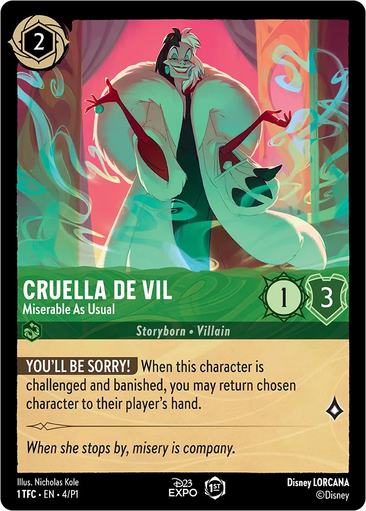 Cruella de Vil (4) [D23 Promos] | Yard's Games Ltd