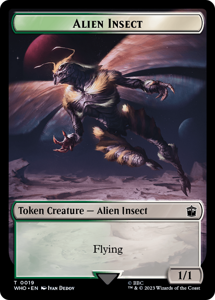 Mutant // Alien Insect Double-Sided Token [Doctor Who Tokens] | Yard's Games Ltd