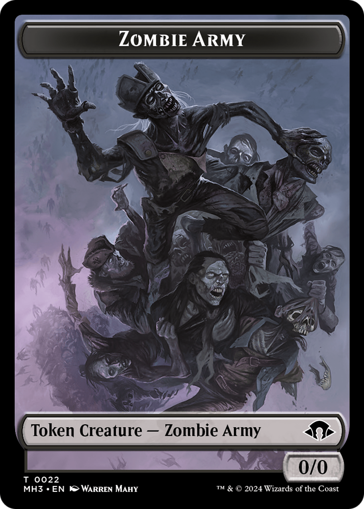 Phyrexian Germ // Zombie Army Double-Sided Token [Modern Horizons 3 Tokens] | Yard's Games Ltd