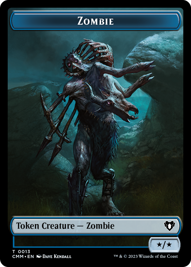 Zombie Token (13) [Commander Masters Tokens] | Yard's Games Ltd