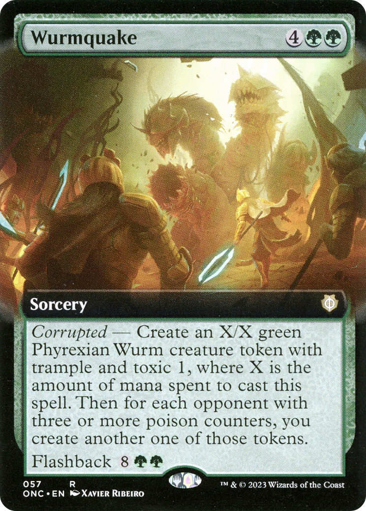 Wurmquake (Extended Art) [Phyrexia: All Will Be One Commander] | Yard's Games Ltd