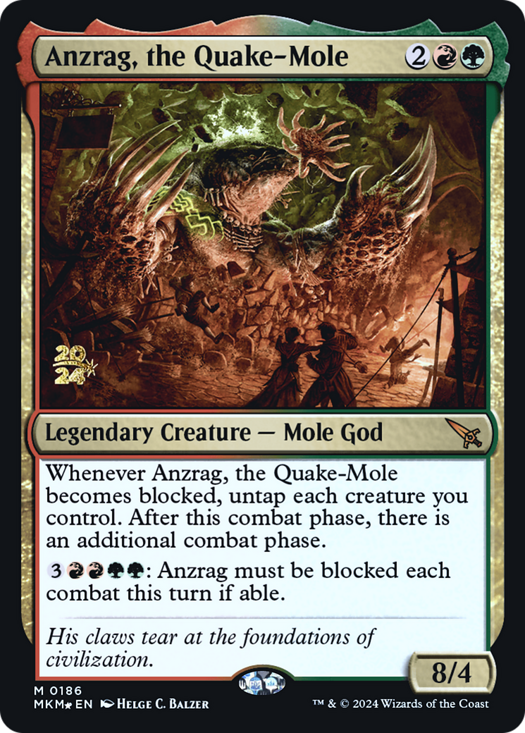 Anzrag, the Quake-Mole [Murders at Karlov Manor Prerelease Promos] | Yard's Games Ltd