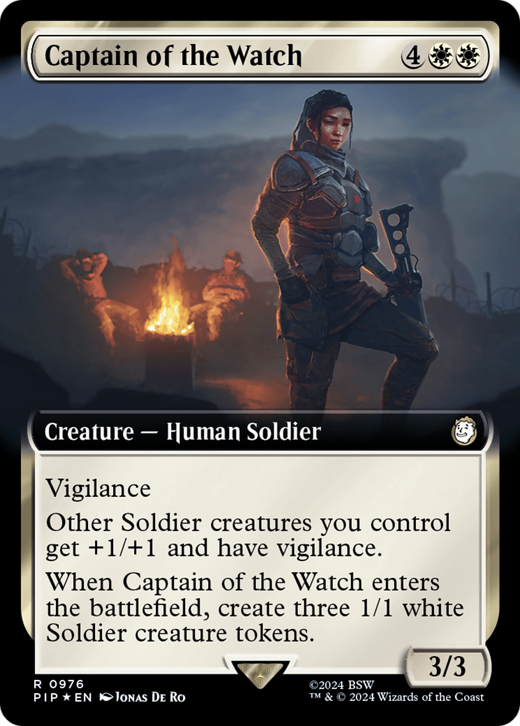 Captain of the Watch (Extended Art) (Surge Foil) [Fallout] | Yard's Games Ltd