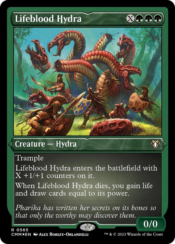 Lifeblood Hydra (Foil Etched) [Commander Masters] | Yard's Games Ltd