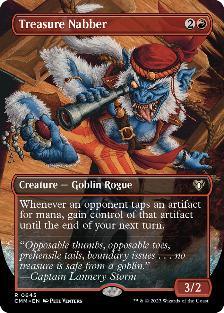 Treasure Nabber (Borderless Alternate Art) [Commander Masters] | Yard's Games Ltd