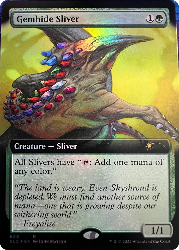 Gemhide Sliver (Extended Art) [Secret Lair Drop Series] | Yard's Games Ltd