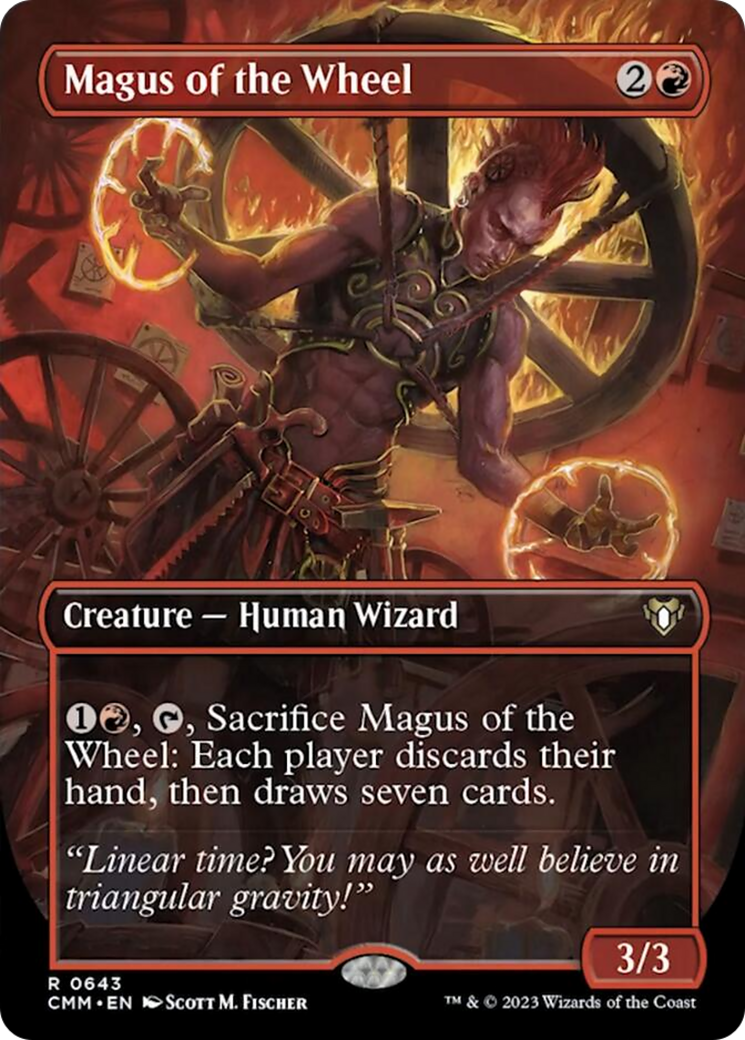 Magus of the Wheel (Borderless Alternate Art) [Commander Masters] | Yard's Games Ltd