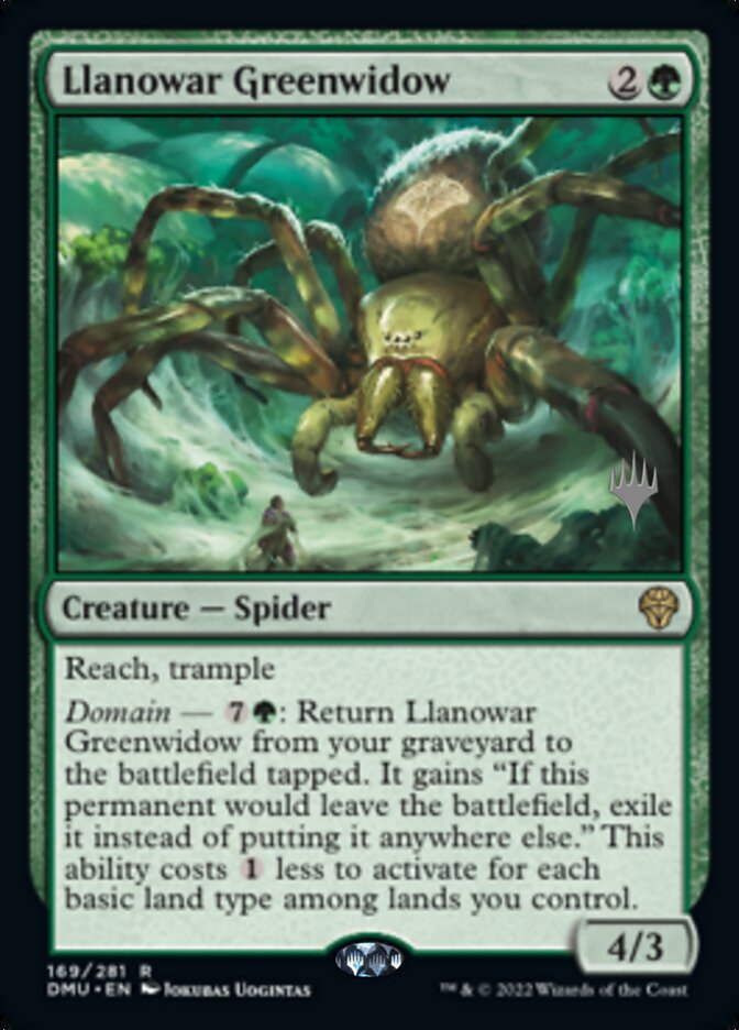 Llanowar Greenwidow (Promo Pack) [Dominaria United Promos] | Yard's Games Ltd