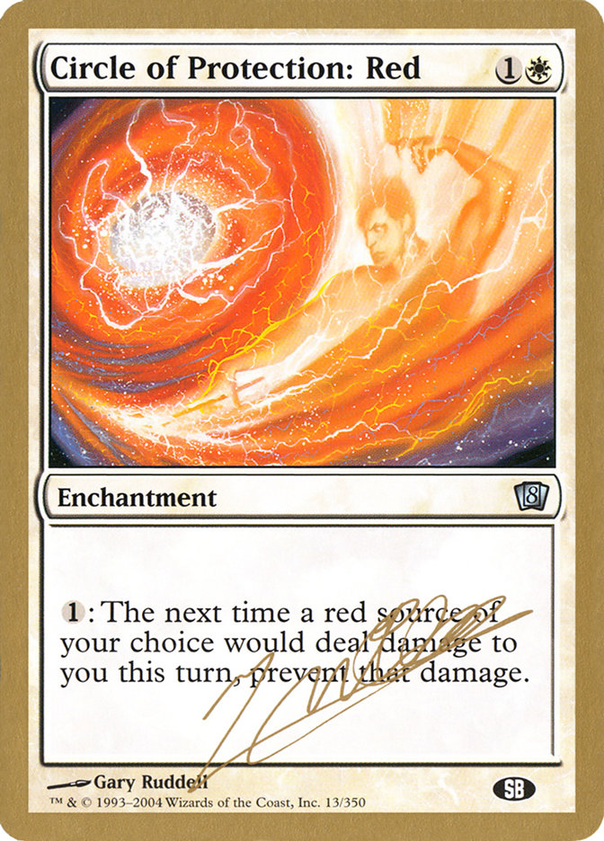 Circle of Protection: Red (Julien Nuijten) (SB) [World Championship Decks 2004] | Yard's Games Ltd