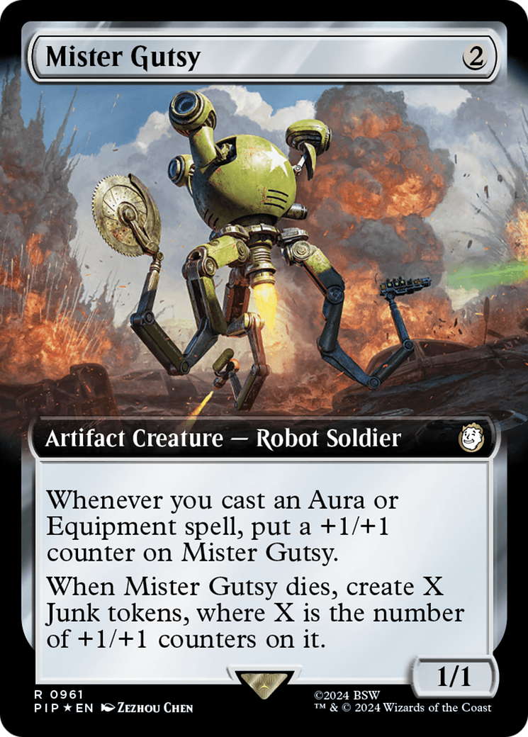 Mister Gutsy (Extended Art) (Surge Foil) [Fallout] | Yard's Games Ltd